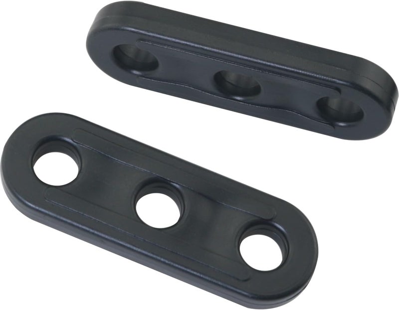 MEETOOT 40PCS Black Plastic 3 Hole Tent Line Adjustment Tab 4-5mm Width Rope Tension Adjuster Outdoor Camping Hiking Picnic Rope Buckle Fastener Suitable for Canopies - Image 5